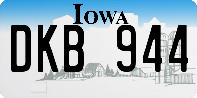 IA license plate DKB944