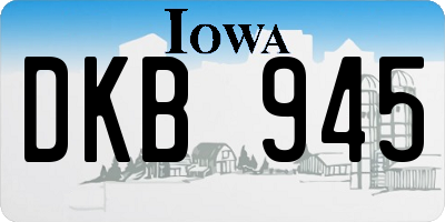 IA license plate DKB945