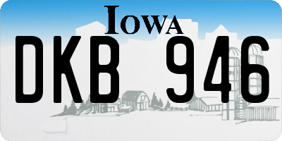 IA license plate DKB946