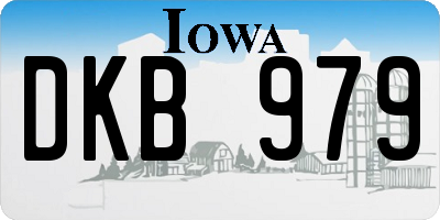 IA license plate DKB979