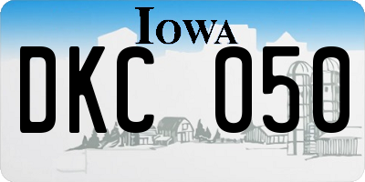 IA license plate DKC050