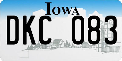 IA license plate DKC083
