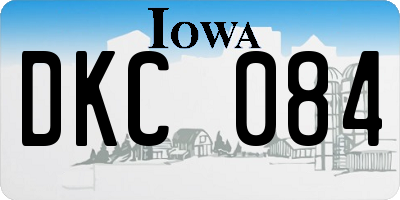 IA license plate DKC084