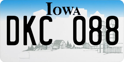 IA license plate DKC088