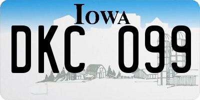 IA license plate DKC099