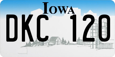 IA license plate DKC120