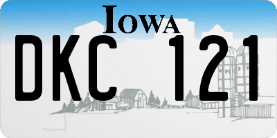 IA license plate DKC121