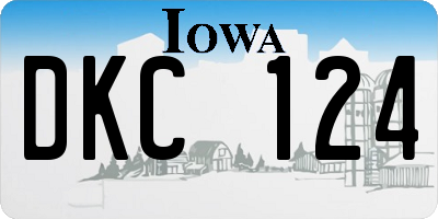 IA license plate DKC124