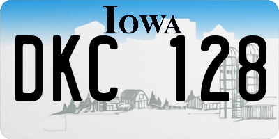 IA license plate DKC128
