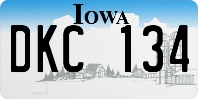IA license plate DKC134