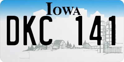 IA license plate DKC141