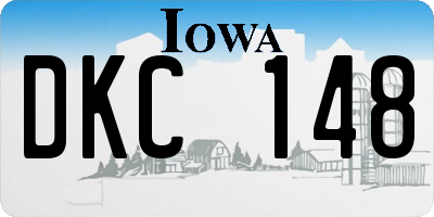 IA license plate DKC148
