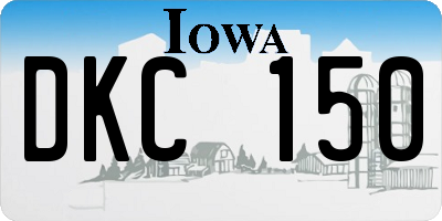 IA license plate DKC150