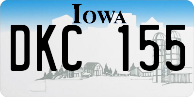 IA license plate DKC155