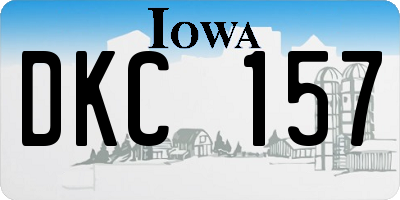 IA license plate DKC157