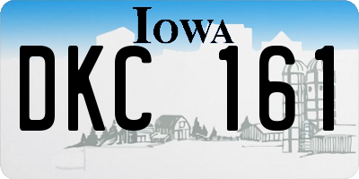 IA license plate DKC161