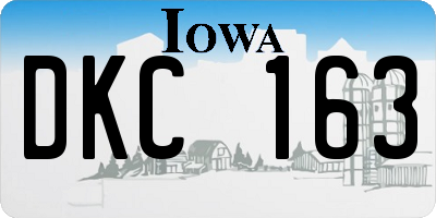 IA license plate DKC163