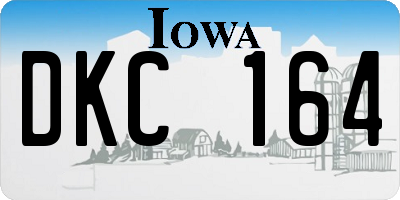 IA license plate DKC164