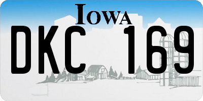 IA license plate DKC169