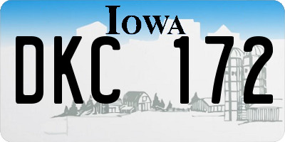 IA license plate DKC172