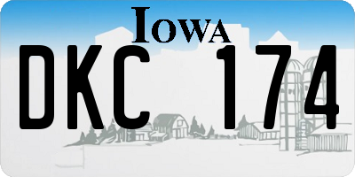 IA license plate DKC174