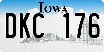 IA license plate DKC176