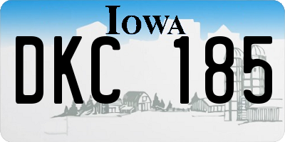 IA license plate DKC185