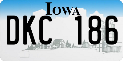 IA license plate DKC186
