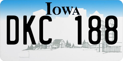 IA license plate DKC188