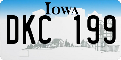 IA license plate DKC199