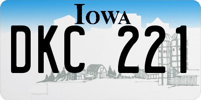 IA license plate DKC221