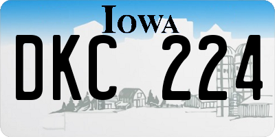 IA license plate DKC224