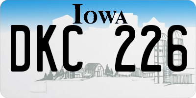 IA license plate DKC226