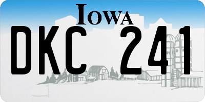 IA license plate DKC241