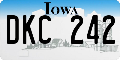IA license plate DKC242