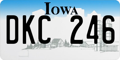 IA license plate DKC246
