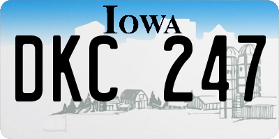 IA license plate DKC247