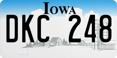 IA license plate DKC248