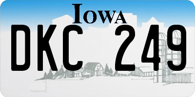 IA license plate DKC249