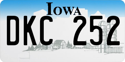IA license plate DKC252