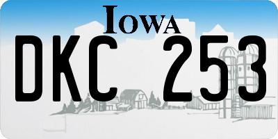 IA license plate DKC253