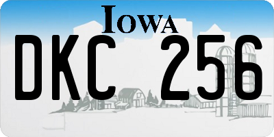 IA license plate DKC256