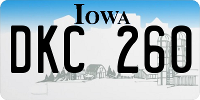 IA license plate DKC260
