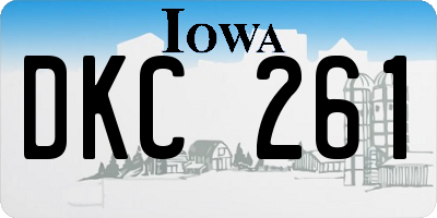 IA license plate DKC261