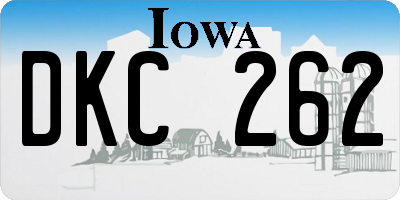 IA license plate DKC262