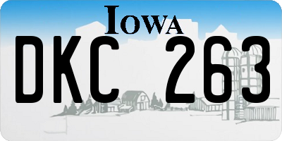 IA license plate DKC263