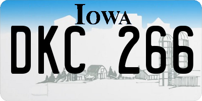 IA license plate DKC266