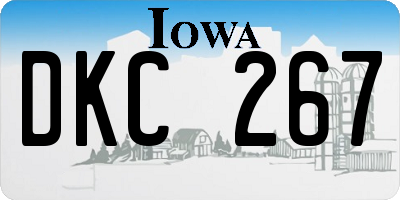 IA license plate DKC267