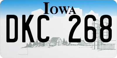 IA license plate DKC268