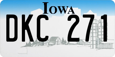IA license plate DKC271